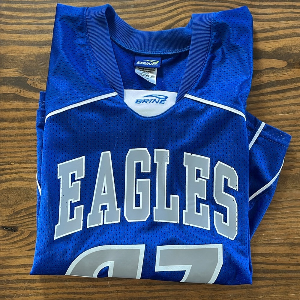 Brine Football Jersey - L Lexington, KY Eagles Varsity #27 Mid 00’s Blue & Grey